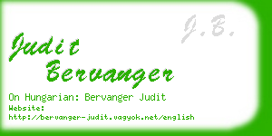 judit bervanger business card